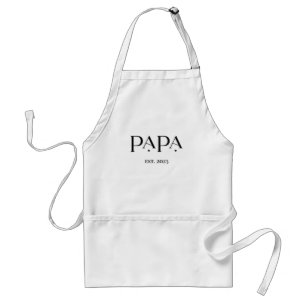 Tablier Papa Est. Date Texte moderne
