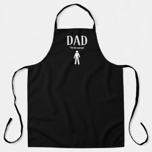 Tablier Papa Fête des pères personnalisées noir blanc