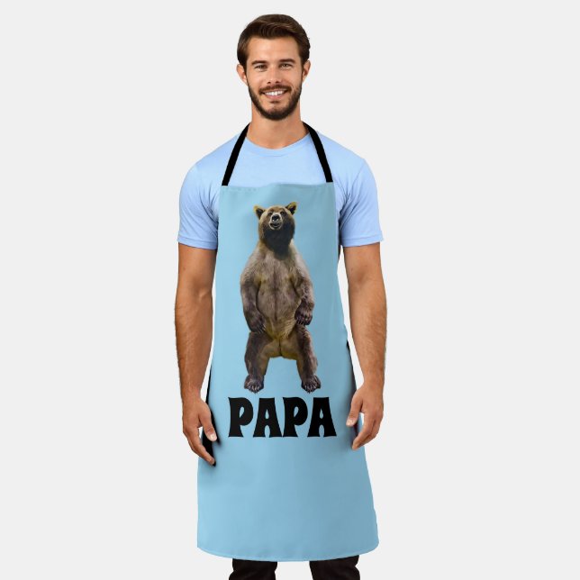 TABLIER PAPA GRIZZLY OURS PÈRE DRÔLE (Porté)