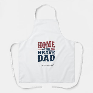 Tablier Papa "Home of the Brave" – Cadeau pour hér