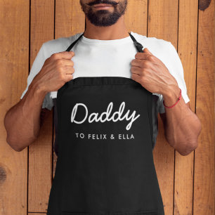 Tablier Papa   Kids Names Modern Father's Day