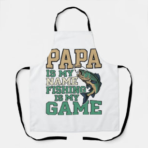 Tablier Papa la pêche est mon jeu conception de chemise vi