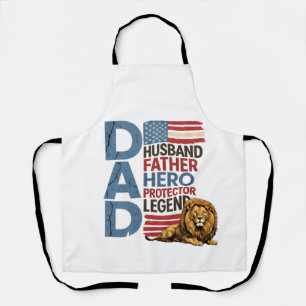 Tablier Papa Lion Drapeau Américain Patriotique