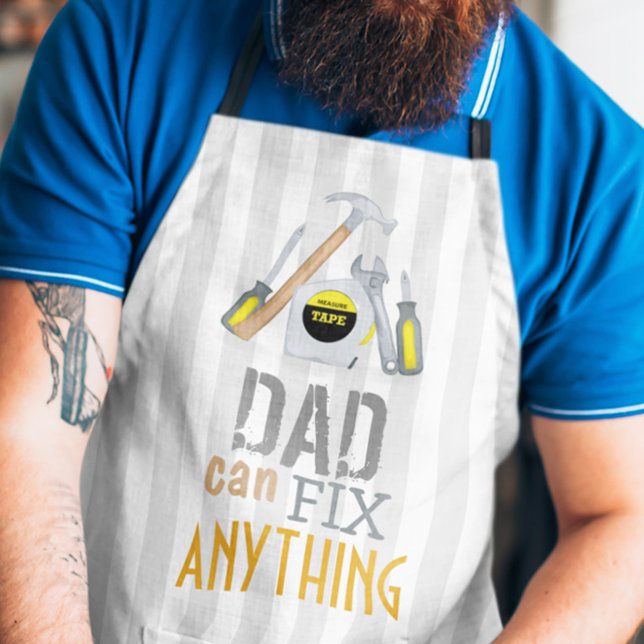 Tablier Papa moderne Outil simple Homme Fixer tout (Dad can fix anything Tools Apron)