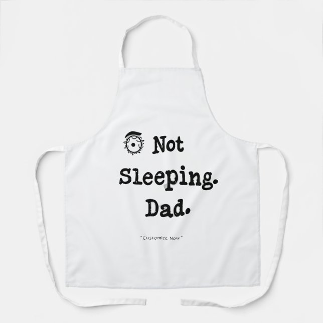 Tablier Papa Pas Dormir – Cadeau Maître de la Sies (Recto)