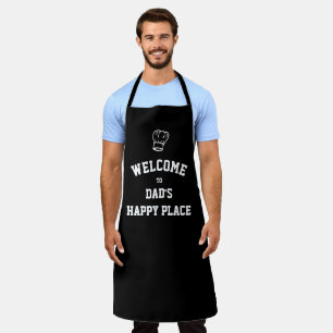 Tablier PAPA PLACE HEUREUSE   Chef Casquette   NOIR person