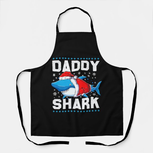 Tablier Papa Requin Santa Fête des Pères (Recto)