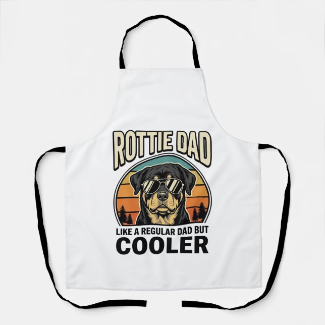 Tablier Papa Rottie comme un papa normal mais design plus  (Recto)