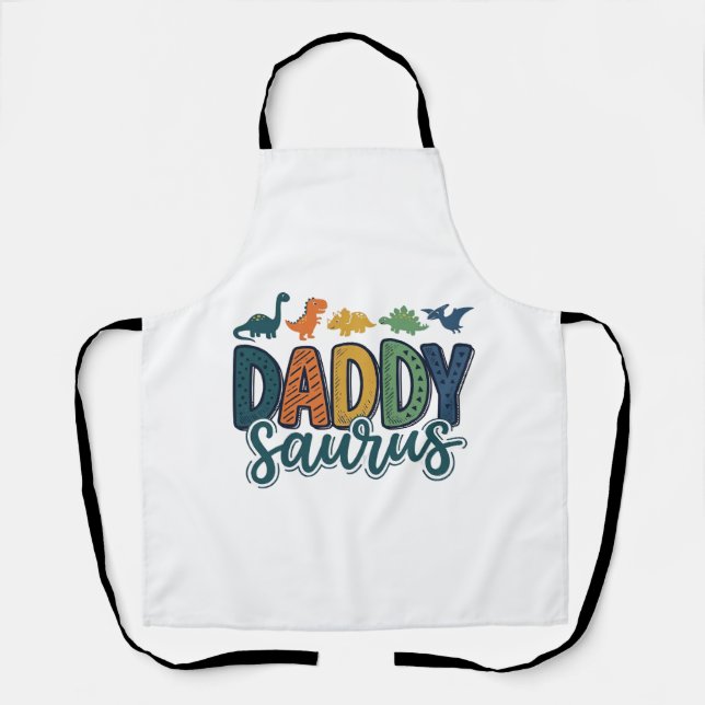 Tablier Papa Saurus Mignon Papa Dinosaure Conception Vecto (Recto)