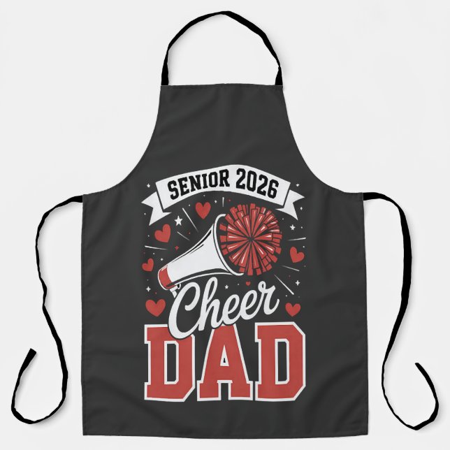 Tablier Papa senior de cheerleader fier 2026 (Recto)