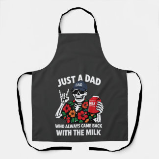 Tablier Papa squelette drôle est revenu avec le lait Papa