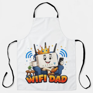 Tablier PAPA WIFI Personnage de routeur drôle