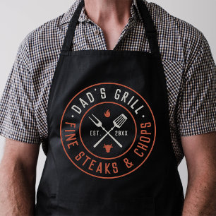 Tablier Papa's Grill Année personnalisée Fondée