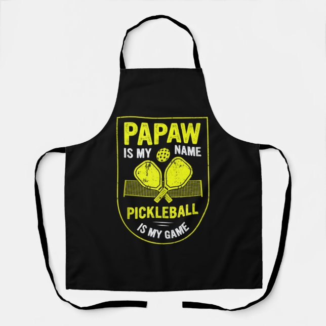 Tablier Papaw Est Mon Nom Pickleball Est Mon Jeu Picklebal (Recto)