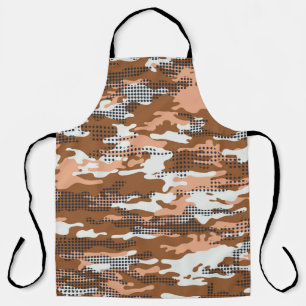 Tablier Papier peint Camouflage à couture abstraite pois