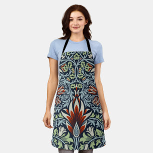 Tablier Papier peint floral Morris Navy Blue Snakeshead