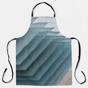 Tablier Papier peint numérique turquoise et blanc