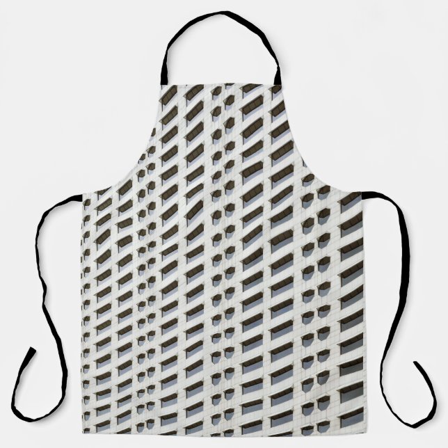 Tablier Papier peint plan architecture blanc (Recto)