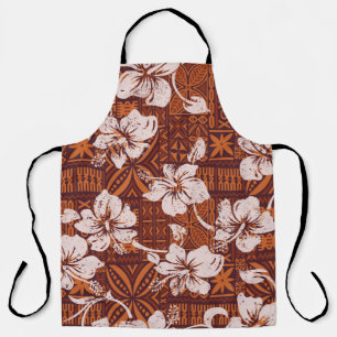 Tablier Papier peint pour fleurs d'hibiscus vintage hawaï