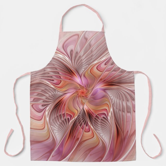 Tablier Papillon Abstrait Coloré Fantaisie Art Fractal (Recto)