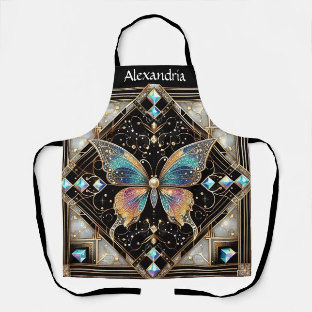 Tablier Papillon Arc-en-ciel Art Déco (Recto)