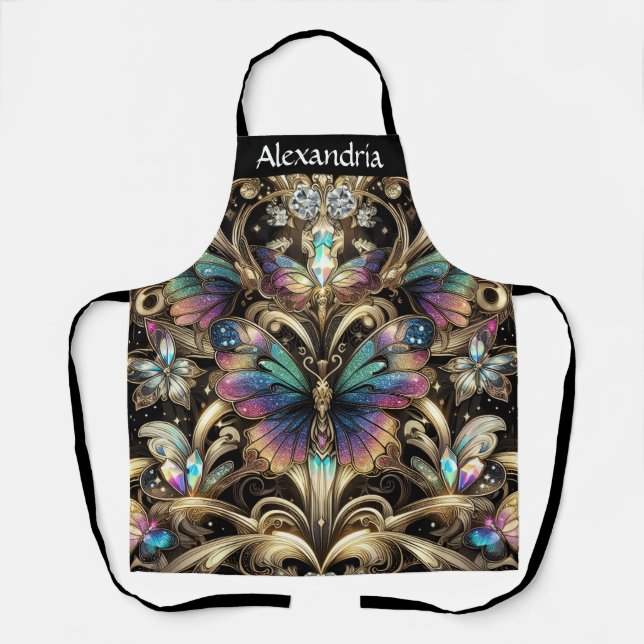 Tablier Papillon Arc-en-ciel Art Déco (Recto)
