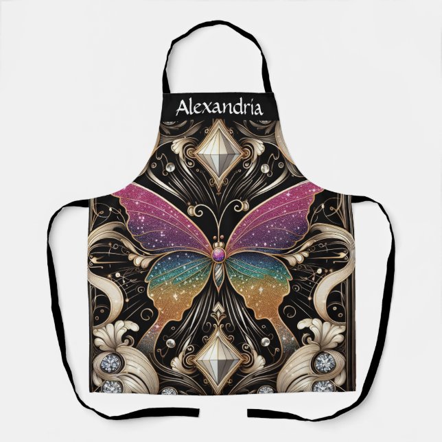Tablier Papillon Arc-en-ciel Art Déco (Recto)