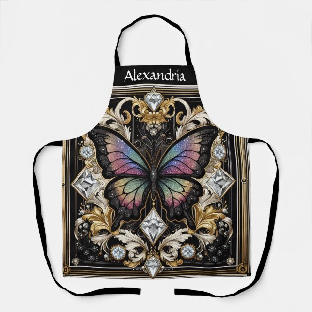 Tablier Papillon Arc-en-ciel Art Déco (Recto)