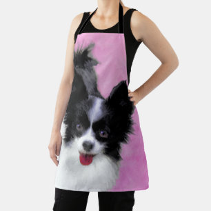 Tablier Papillon (blanc et noir) Peinture - Chien Art