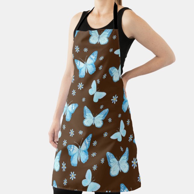 Tablier Papillon bleu floral (Insitu)