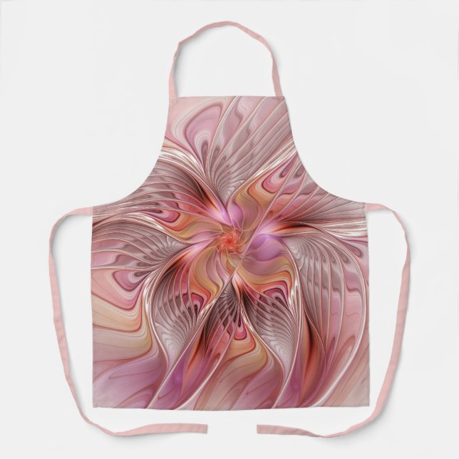Tablier Papillon Coloré Abstrait Art Fantastique Fractal (Recto)