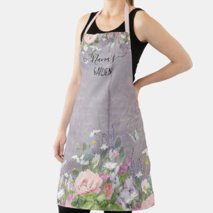 Tablier Papillon de lavande florale du jardin de Nanas