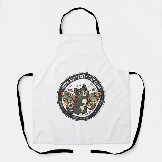 Tablier Papillon de nuit Chat POD Vector Art - Papillon de (Recto)