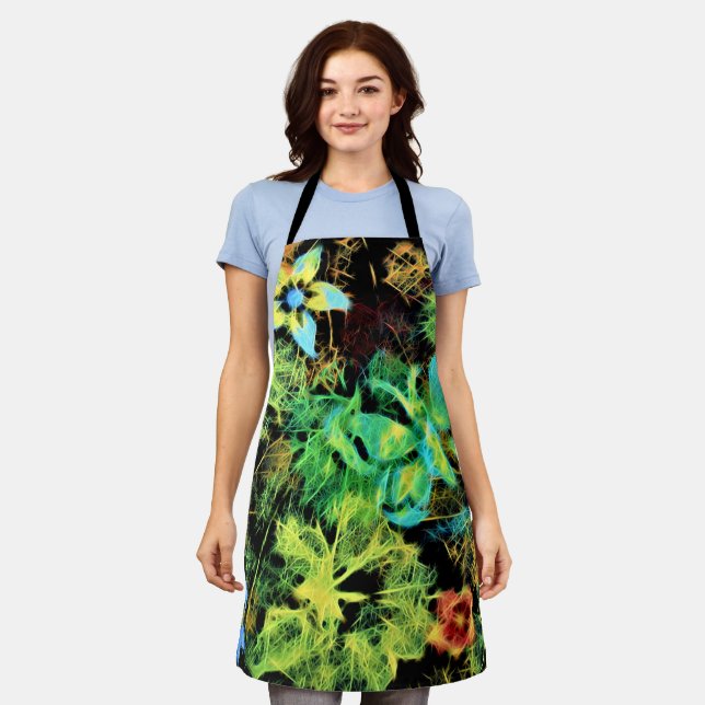 Tablier Papillon et fleurs Rodilius Apron (Porté)