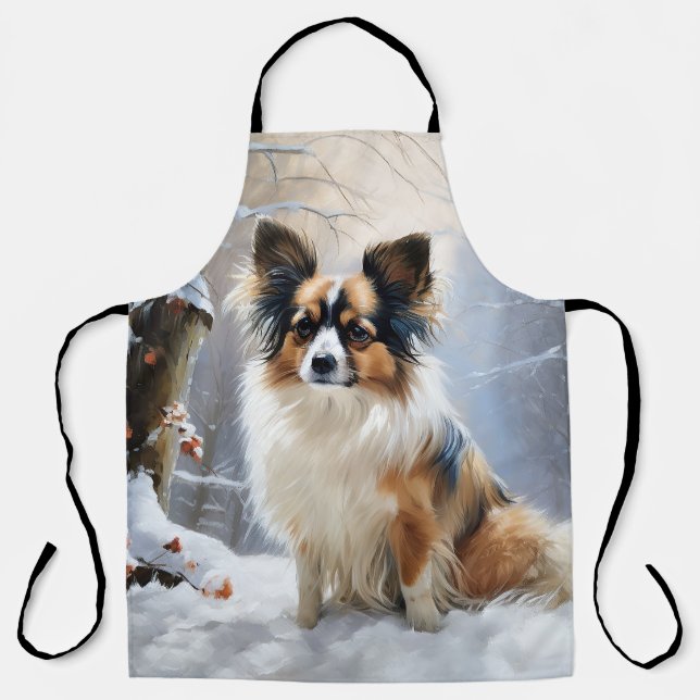 Tablier Papillon Laisser neiger Noël (Recto)