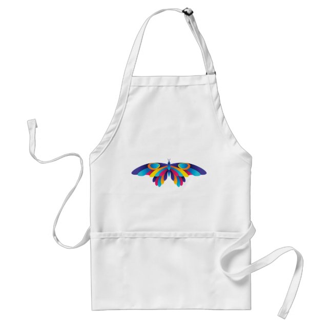 Tablier Papillon Moderne Coloré Ailes Vibrantes (Devant)