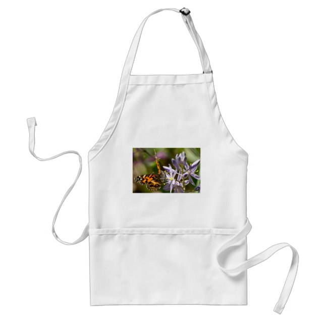 Tablier Papillon orange sur vêtements et cadeaux de jacint (Devant)