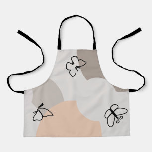 Tablier Papillon pastel beige