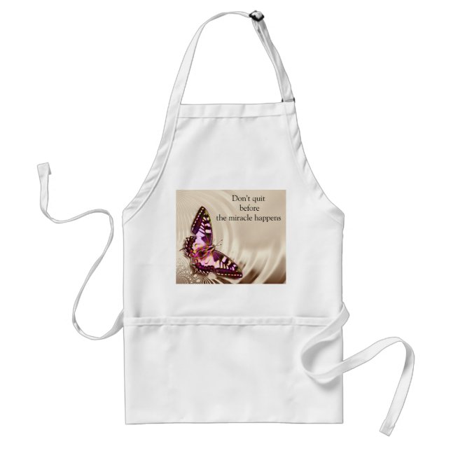 Tablier papillon sur fond de satin (Devant)