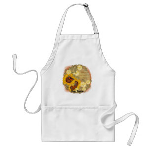 Tablier Papillon Tournesol maman nom personnalisé Apron