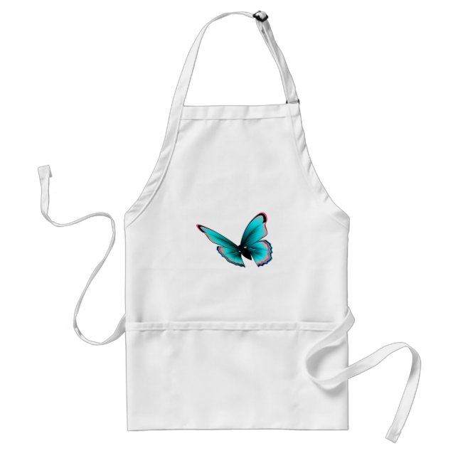 Tablier Papillon turquoise (Devant)