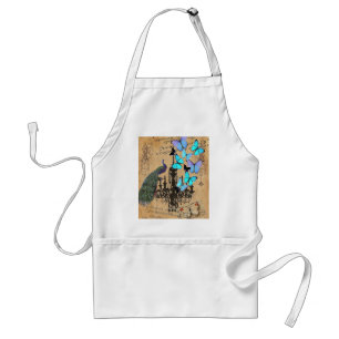 Tablier papillon vintage moderne de bleu de paon de lustre