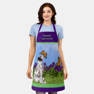 Tablier Papillons de chiot dalmate Chien Art Personnalisé