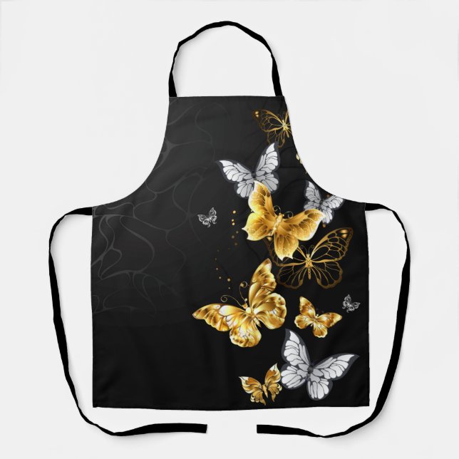 Tablier Papillons d'or et de blanc (Recto)