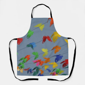 Tablier papillons multicolores