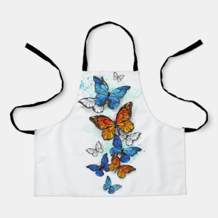 Tablier Papillons volants Morpho et Monarch