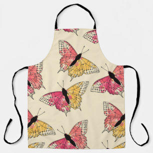 Tablier Papillons volants : motif en ivoire sans soudure