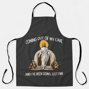 Tablier Pâques Sortant De Ma Grotte Jésus