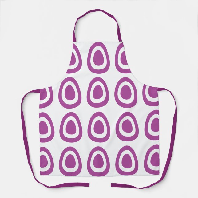 Tablier Pâques Violet Œufs de Pâques Pâques (Recto)