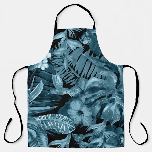 Tablier Paradis de l'aquarelle tropicale : Fleur de la jun (Recto)